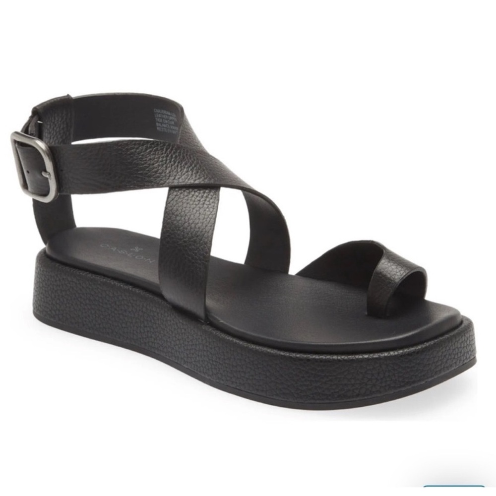 Caslon Audrina Toe Loop Sandal Black
